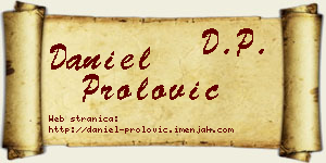 Daniel Prolović vizit kartica